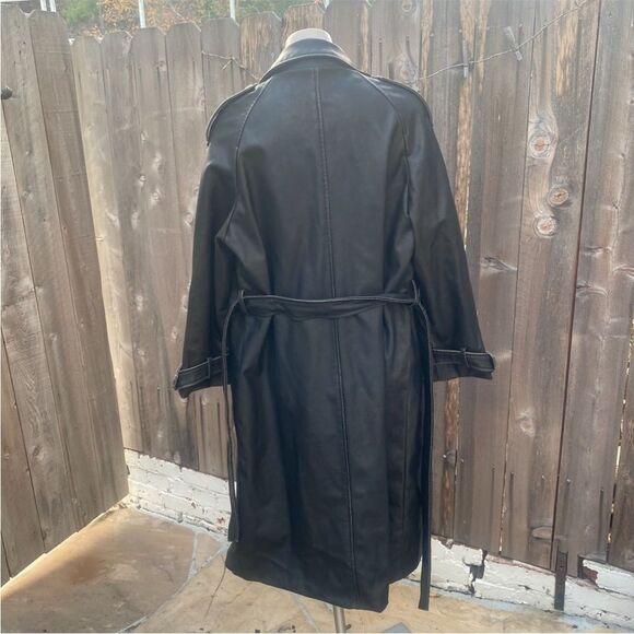Zara distressed faux leather trench Size M - Picture 8 of 8